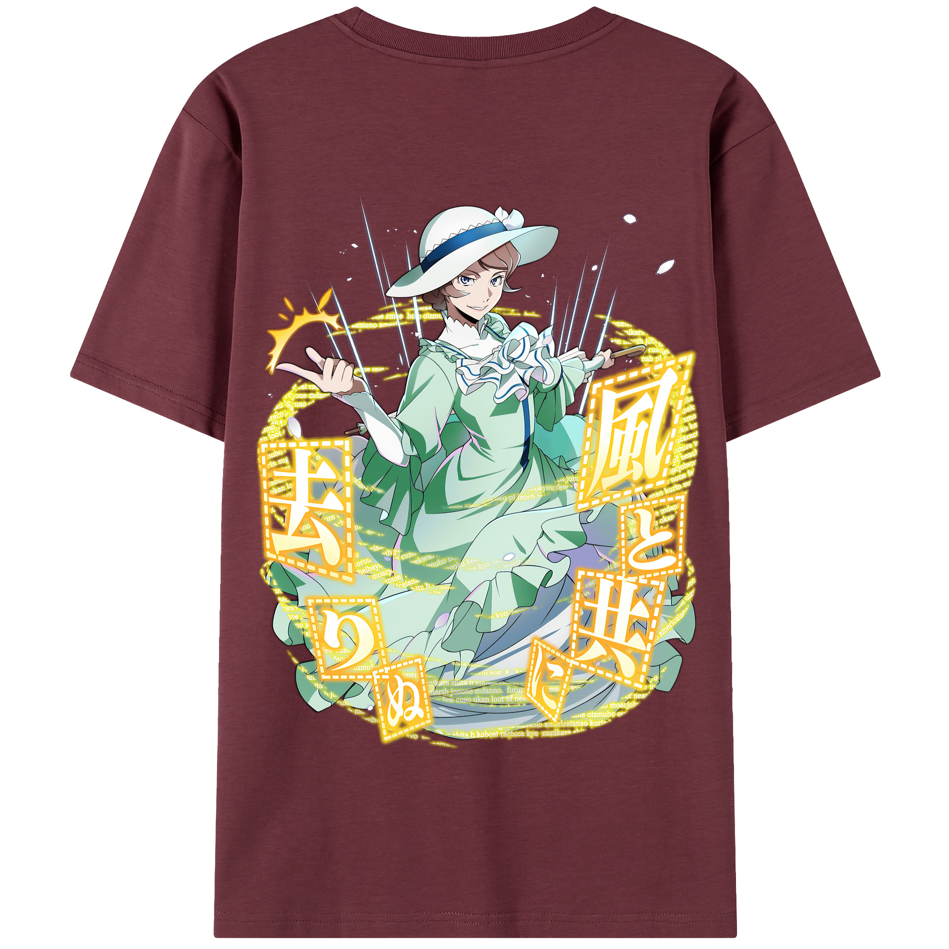 （画像用） 文豪ストレイドッグス Bungo Stray Dogs 綿100％半袖Tシャツ（背面プリント）